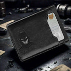 Bat ID Wallet Slim Leather Card Holder Case Wallet With Super Hero Mask Gift For Dad Son Boyfriend Husband Anniversary Birthday