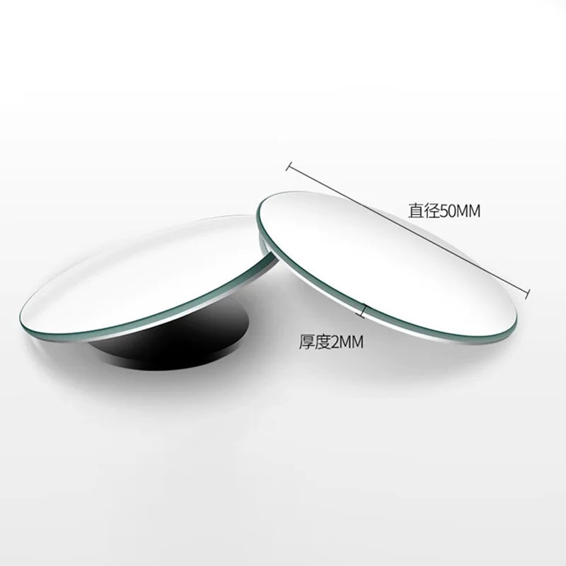 Motorcycle Car Blind Spot Rear View Mirror Wide Angle Adjustable Small Round Mirror 360° Rotation Reverse Auxiliary Rearview Secondary image