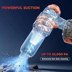 Newly Upgraded Cordless Handheld Car Vacuum Cleaner — Washable Dual Filtration, Low Noise Operation. Suitable for Both Cars and