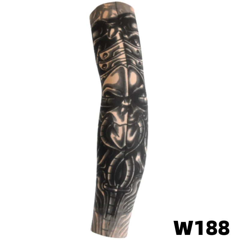 1 tattoo covered sleeve, flower arm sleeve, tattoo for men and women, summer outdoor cycling, driving, sun protection, arm sleev