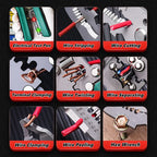 Multifunctional Wire Stripper with Electrical Test Pen Foldable Cable Cutter Crimper Tool, Electrical Folding Pliers for Cutting