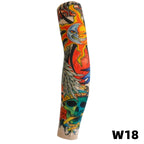 1 tattoo covered sleeve, flower arm sleeve, tattoo for men and women, summer outdoor cycling, driving, sun protection, arm sleev
