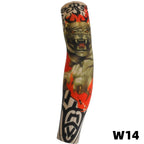1 tattoo covered sleeve, flower arm sleeve, tattoo for men and women, summer outdoor cycling, driving, sun protection, arm sleev