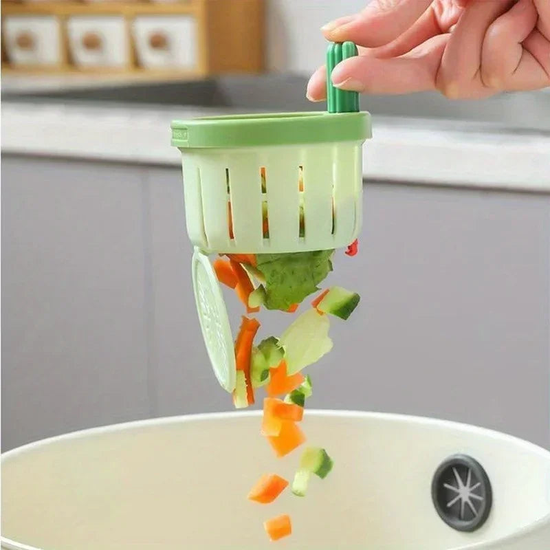 Cactus Shape Sink Strainer Plastic Kitchen Sink Drain Strainer with Handle Automatic Press Sink Filter Food Slag Drain Basket