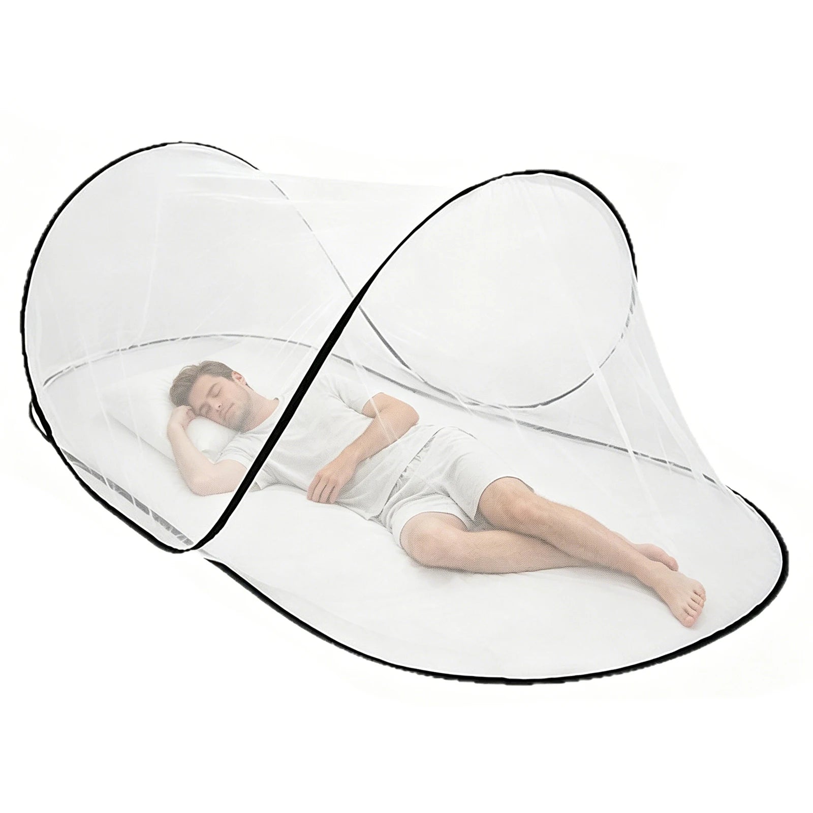 78x31x22in Portable Foldable Mesh Tent Soft Convenient Breathable Lightweight Mosquito Net Tent for Bed Camping Travel Patio