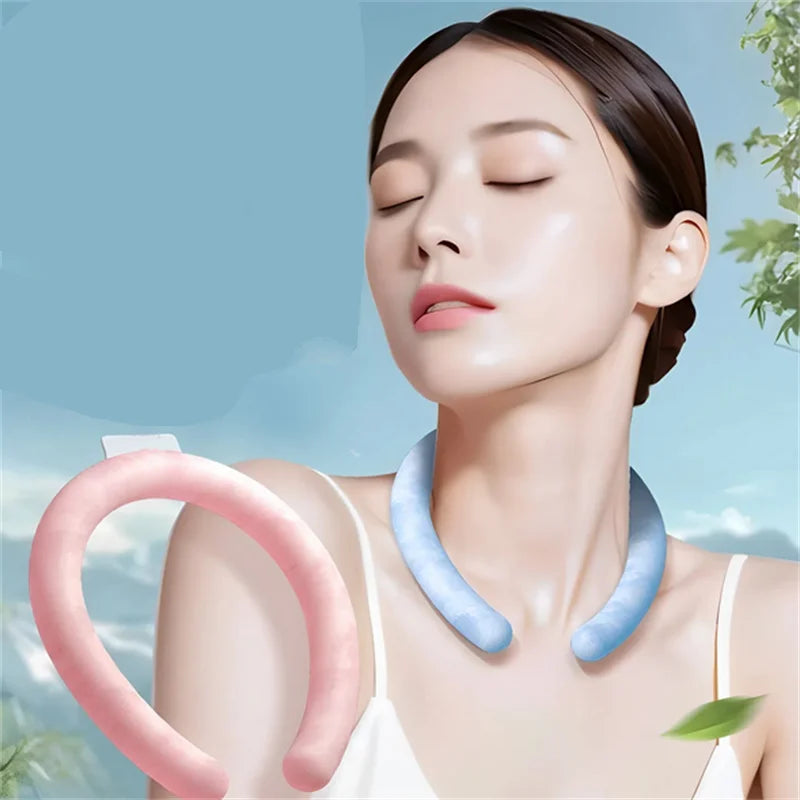 Summer 1PC Neck Cooling Tube Wraps Ice Ring Neck Cooler Reusable Cooling Tool For Outdoor Camping Hiking Cycling Running Fishing Secondary image