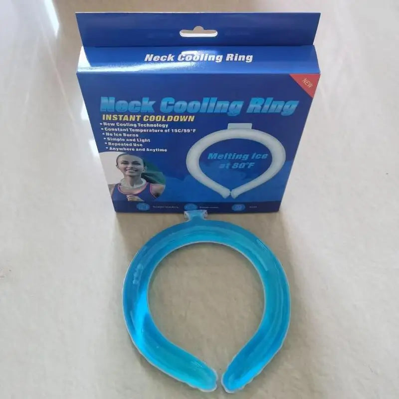 Summer 1PC Neck Cooling Tube Wraps Ice Ring Neck Cooler Reusable Cooling Tool For Outdoor Camping Hiking Cycling Running Fishing