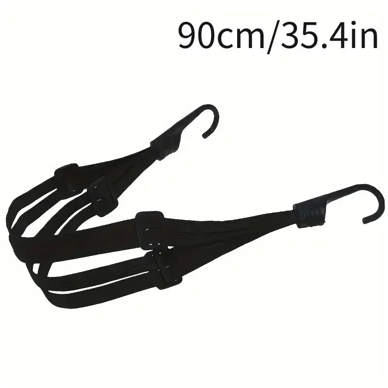 1Pc Motorcycle Elastic Suitcase with Safety Hook-Versatile Helmet Mesh Gear Transport Durable and Sleek for Daily Travel