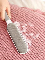 Hair Remover No-Rinse Double-Sided Brush Reusable Self-Cleaning Base,Manual hair cleaning For Furniture, Clothes And Carpets