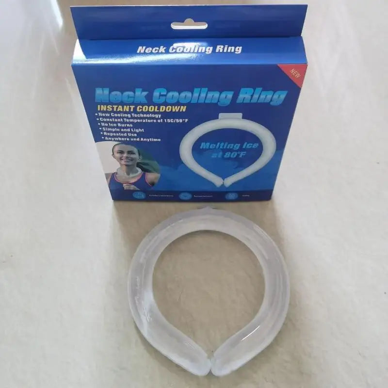 Summer 1PC Neck Cooling Tube Wraps Ice Ring Neck Cooler Reusable Cooling Tool For Outdoor Camping Hiking Cycling Running Fishing