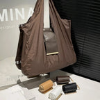 Reusable Mini Keychain Tote Bag Large Capacity Eco-Friendly Foldable Shopping Bag Key Ring Lightweight Expandable Reusable Bag