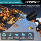 Hippcron 21V Cordless Leaf Blower 30000RPM Powerful High-Speed Motor USB-Cable Clutter Clearing Fallen Leaves/Debris