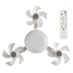Drone Design Silent Ceiling Fan Light E27 Base Remote Controlled Dimmable 3 Color LED Ceiling Fanlight for Living Room Bedroom