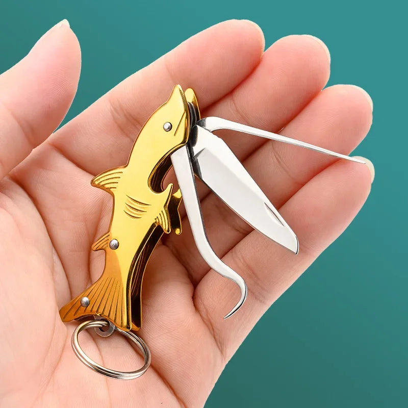 Multi-Function keychain 304 Stainless Steel Can Open Bottle Toothpick Knife Pick Teeth Carry Around Activities Exquisite Gifts Main image