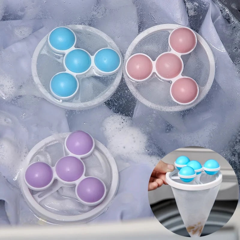 Pet Hair Remover Washing Machine Floating Lint Filter Bag Reusable Laundry Ball Clothes Hair Cleaning Tools Cat Hair Catcher