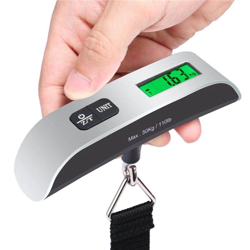Portable Scale Digital LCD Display 110lb/50kg Electronic Luggage Hanging Suitcase Travel Weighs Baggage Bag Weight Balance Tools Main image