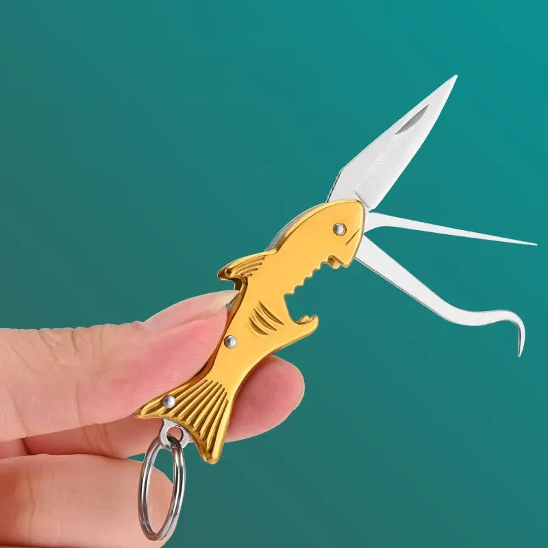 Multi-Function keychain 304 Stainless Steel Can Open Bottle Toothpick Knife Pick Teeth Carry Around Activities Exquisite Gifts Secondary image