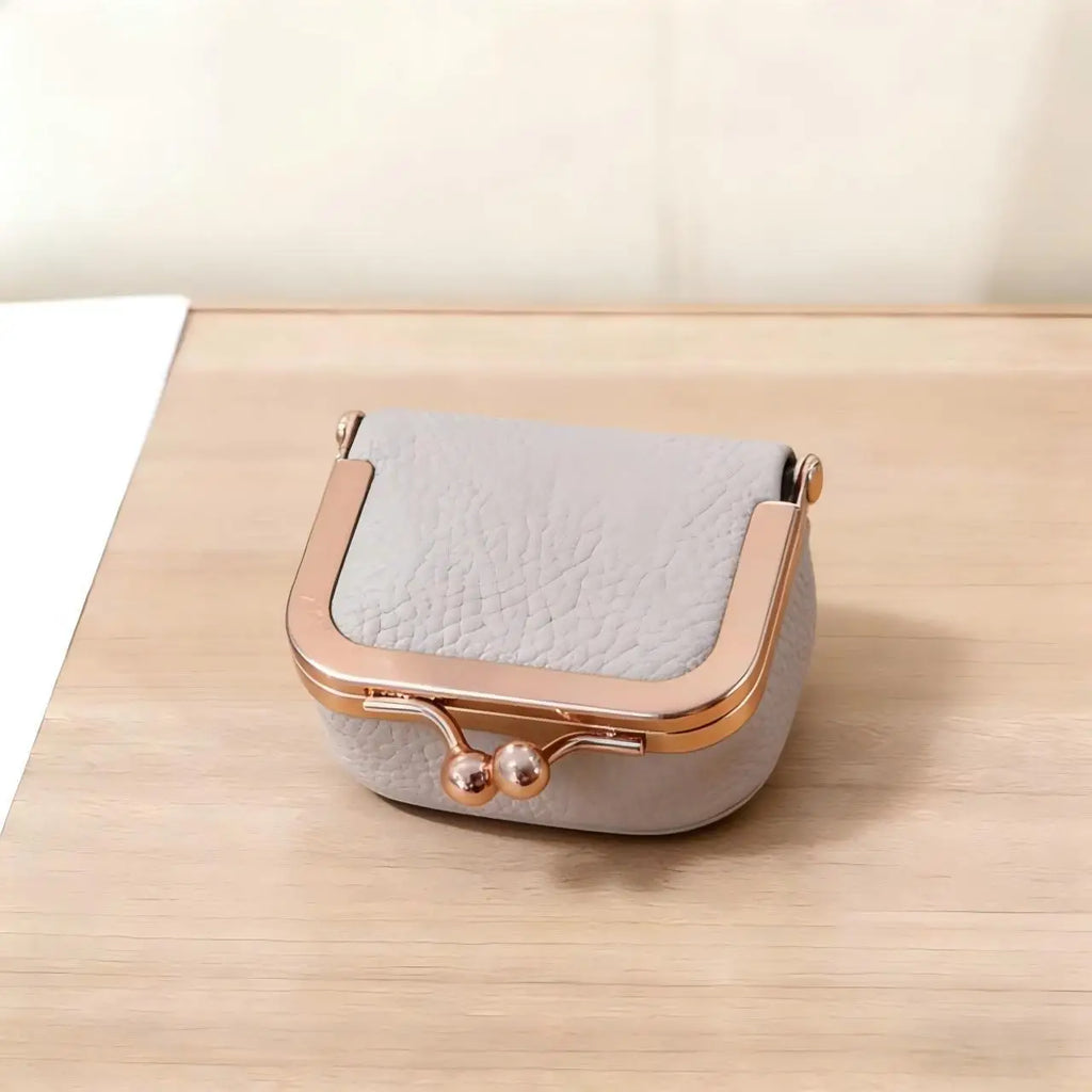 Mini Litchi Grain Coin Purse, Portable Storage Pouch for Earphones & Jewelry, Small Women's Coin Bag