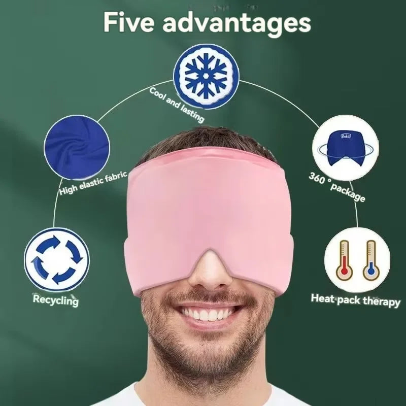 Migraine Relief Hat headache hat Gel Hot Cold Therapy Ice Cap For Relieve Pain Ice Hat Eye Mask Stress Pressure Pain Relief Main image