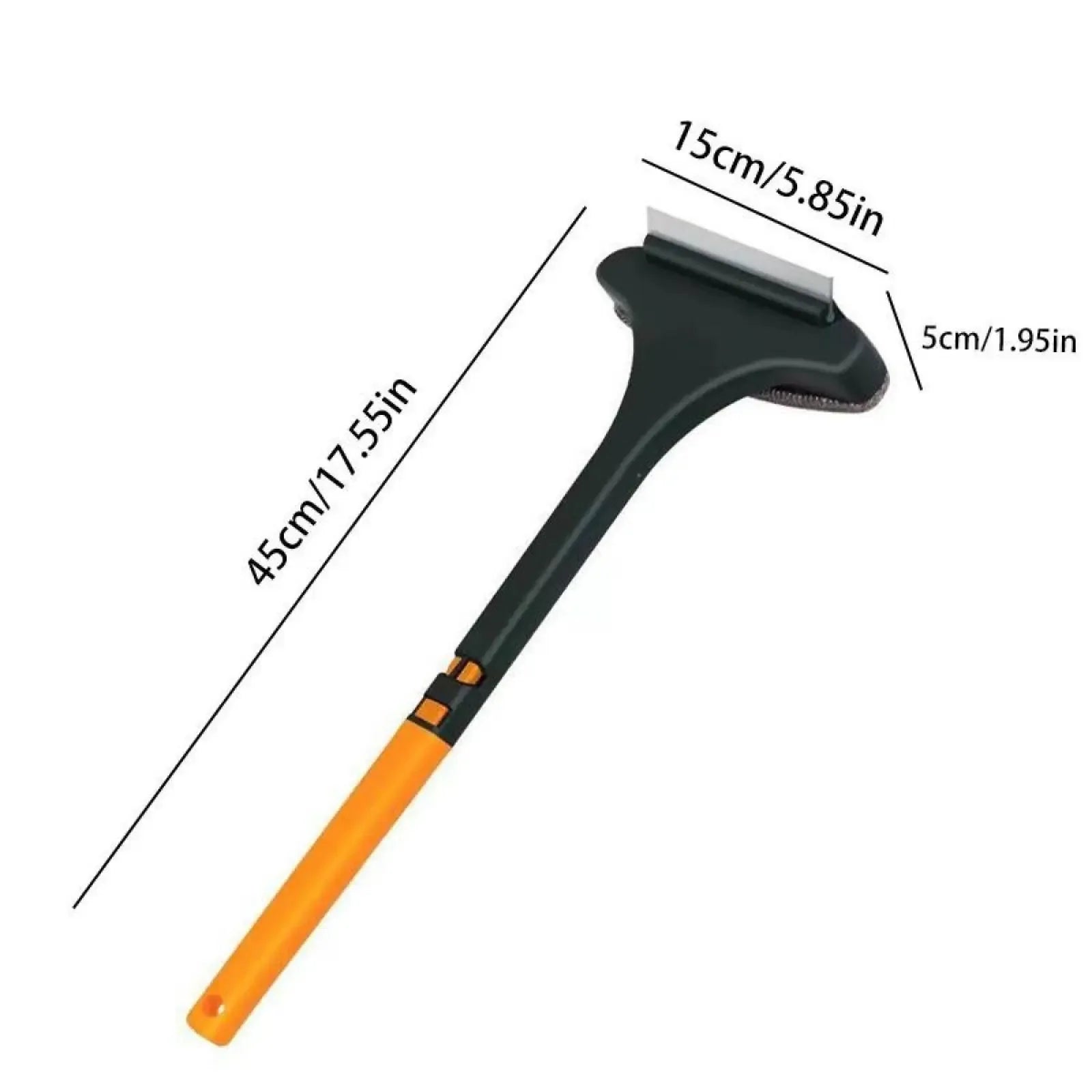 Household cleaning tools, window cleaning brush, cleaning supplies, 2-in-1 double-sided window screen cleaning brush and glass scraper with scraper, long handle, wet and dry use.