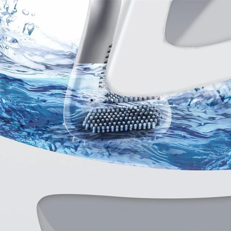2026 NEW Toilet Cleaning Silicone Brush Golf Head Bathroom Wall Hook Hanging Squatting Pan Cleaner Household WC Gap Remover Secondary image