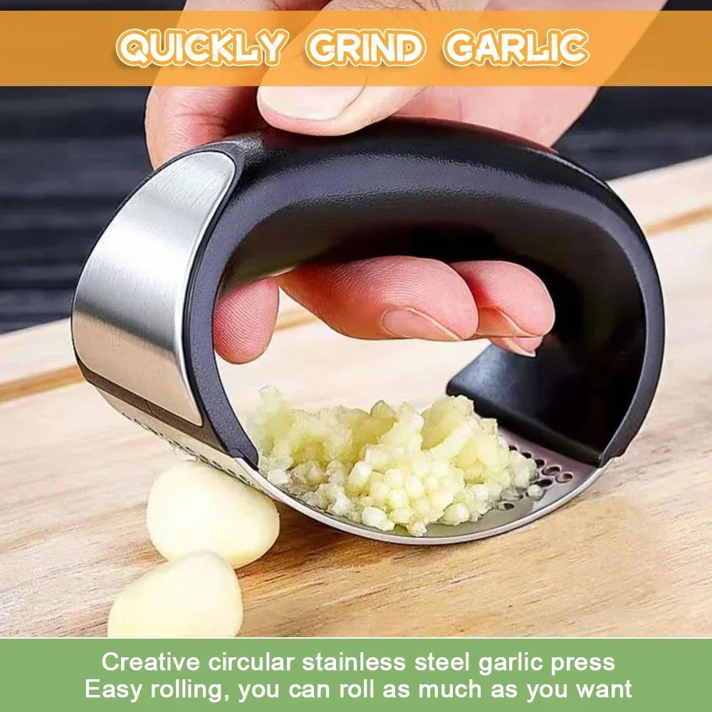 Stainless Steel Garlic Press Crusher Manual Garlic Chopper Garlic Chopping Tools Fruits and Vegetables Kitchen Gadget Main image