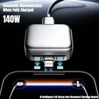 For Type-C Devices AI Intelligence Full Charge Auto-Disconnect Charging Adapter 140W Fast Charge Safety Separator Automatically