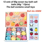 12Pcs Kids Bath Bombs Set – Skin Friendly Mega Bubbles with Surprise Ocean Toys Inside, Natural Bath Gift for Boys & Girls