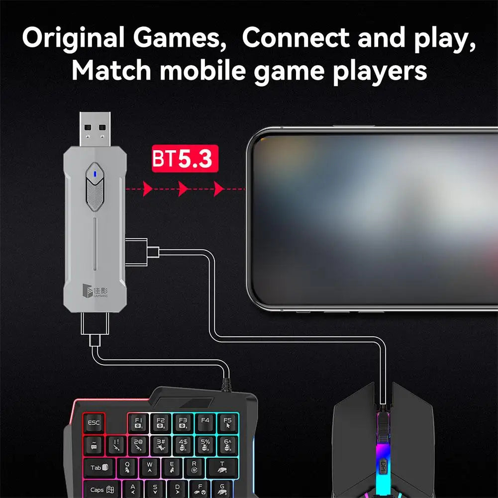 X8/x8 Pro Jiaying Mobile Game Keyboard Mouse Converter Bluetooth Connection For All Android/Hongmeng Systems O8R7