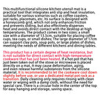 Table Mat Tool Multifunctional Kitchen Silicone Tableware Mat, Round Anti Slip Coffee Cup Coaster, Pot Holder