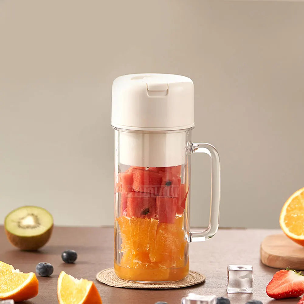 MJ2 Portable Juicer Cup 500ml Personal Size Handheld Fruit Vegetable Juicer for Fitness And Outdoor