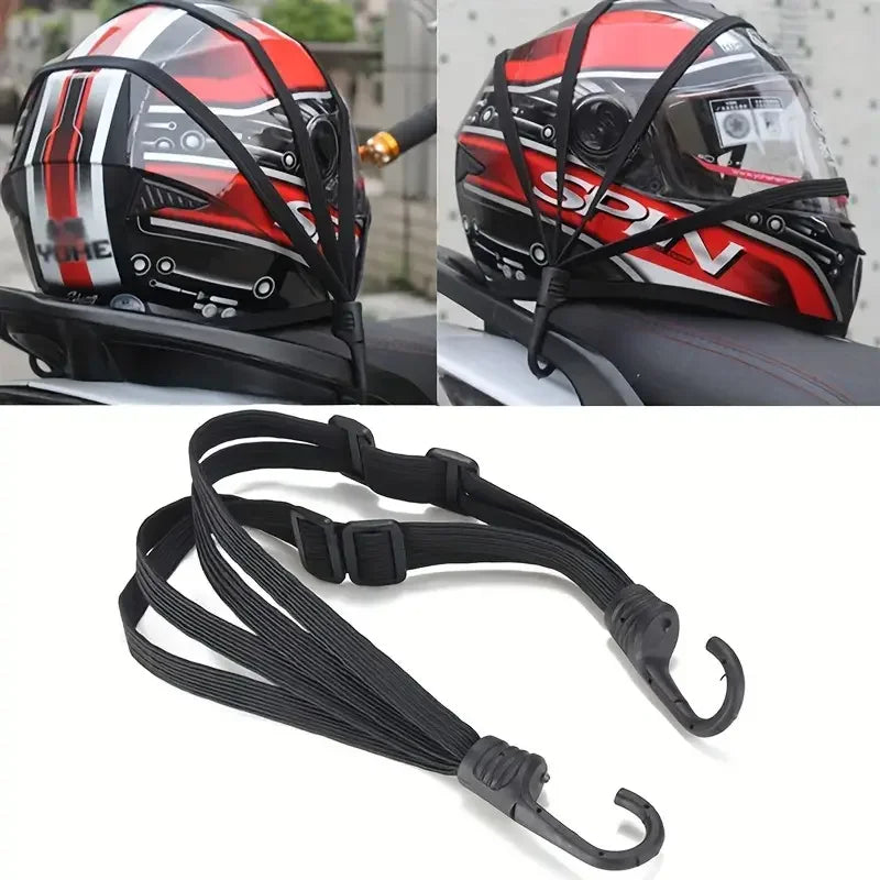1Pc Motorcycle Elastic Suitcase with Safety Hook-Versatile Helmet Mesh Gear Transport Durable and Sleek for Daily Travel Main image