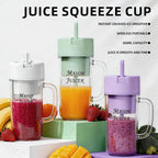 MJ2 Portable Juicer Cup 500ml Personal Size Handheld Fruit Vegetable Juicer for Fitness And Outdoor