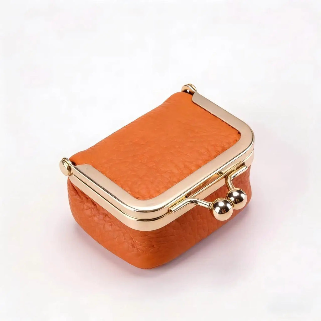 Mini Litchi Grain Coin Purse, Portable Storage Pouch for Earphones & Jewelry, Small Women's Coin Bag