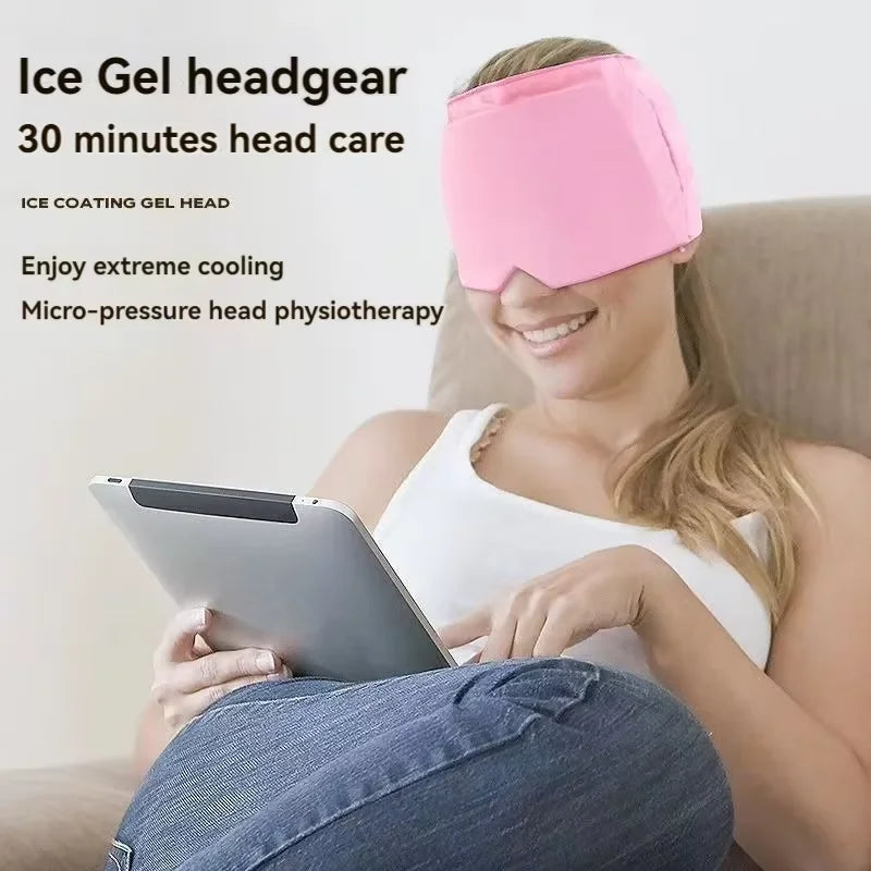 Migraine Relief Hat headache hat Gel Hot Cold Therapy Ice Cap For Relieve Pain Ice Hat Eye Mask Stress Pressure Pain Relief