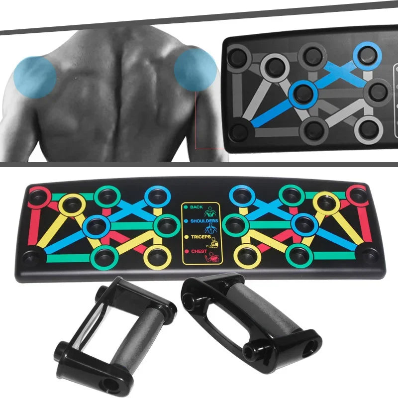 Portable Multifunctional Push-up Board Set With Handles Foldable Fitness Equipment For Chest Abdomen Arms And Back Training Main image