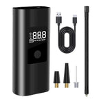 Car Tire Inflator Wireless Rechargeable Tire Inflator Portable Air Compressor With 3 Nozzles Digital Display Motorcycle Air Pump