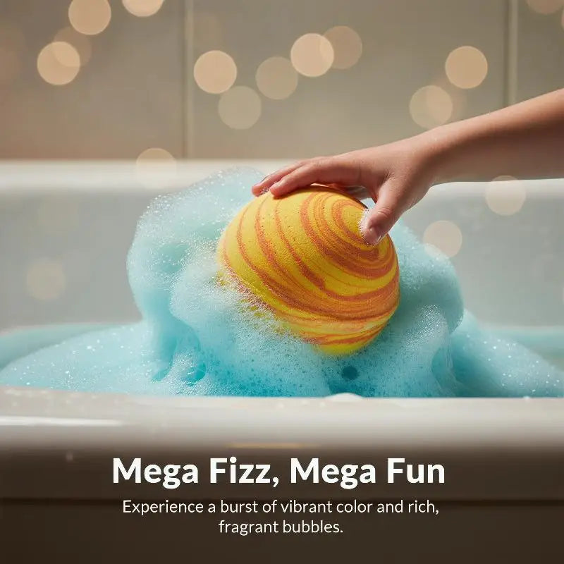 12Pcs Kids Bath Bombs Set – Skin Friendly Mega Bubbles with Surprise Ocean Toys Inside, Natural Bath Gift for Boys & Girls Secondary image