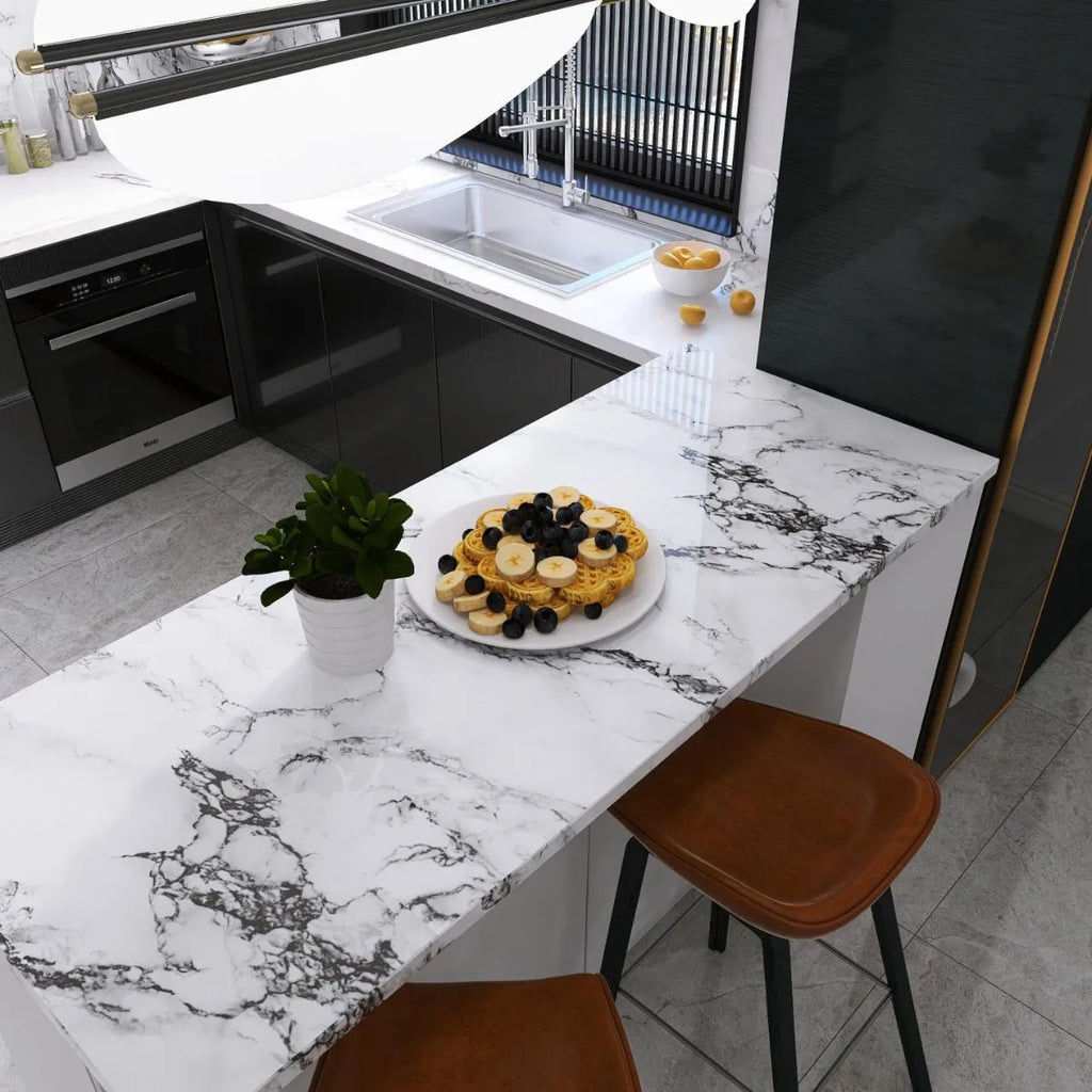 Decorative Waterproof and Moisture-Proof 40cm Marble Self-Adhesive Wallpaper Film Wall Sticker for Kitchen Cabinets and Bathroom