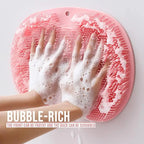 Scrubber Shower Massage Pad Silicone Shower Wall Mounted Back Massage Reusable Cleaning Brush Shower Feet Wash Mat Washer