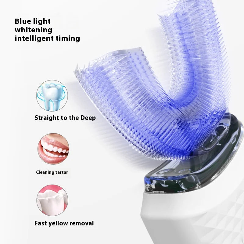 Adult U-shaped Automatic Toothbrush 360° Full Mouth Whitening Wireless Charging Waterproof Brush Ultrasonic Electric Toothbrush Main image