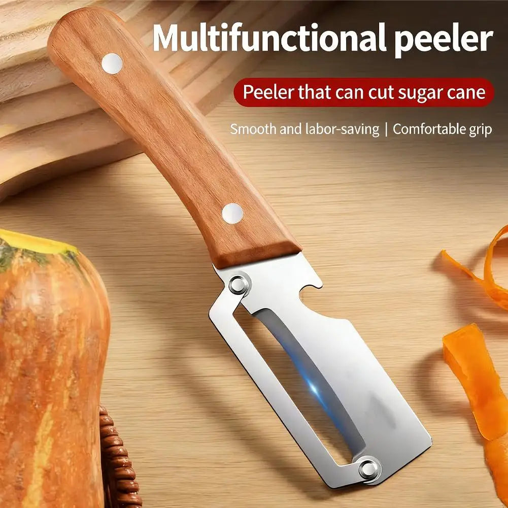 2026 Wooden Multi Functional Vegetable Peeler With Ergonomic Handle For Peeling And Slicing Fruits And Vegetables Durable Smooth