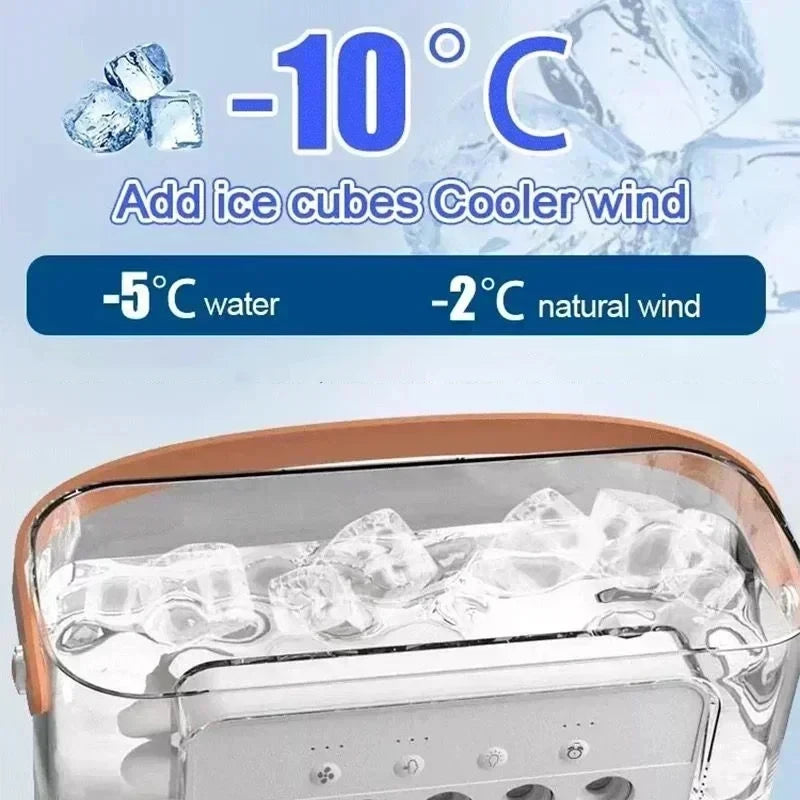 3 In 1 New Fan AIr Conditioner Household Small Air Cooler LED Night Light Portable Humidifier Air Adjustment Fan Office Home Fan Secondary image