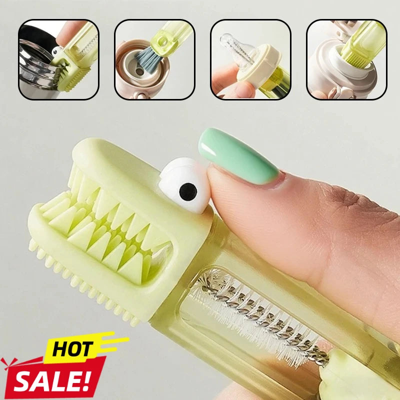 2/1pcs 3 In 1 Multifunctional Cleaning Brush Bottle Cup Lid Detail Brush Straw Cleaner Tools Household Kitchen Cleaning Tools Main image