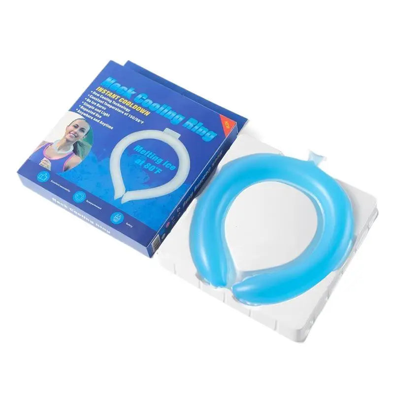 Summer 1PC Neck Cooling Tube Wraps Ice Ring Neck Cooler Reusable Cooling Tool For Outdoor Camping Hiking Cycling Running Fishing