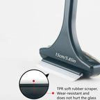 Household cleaning tools, window cleaning brush, cleaning supplies, 2-in-1 double-sided window screen cleaning brush and glass scraper with scraper, long handle, wet and dry use.