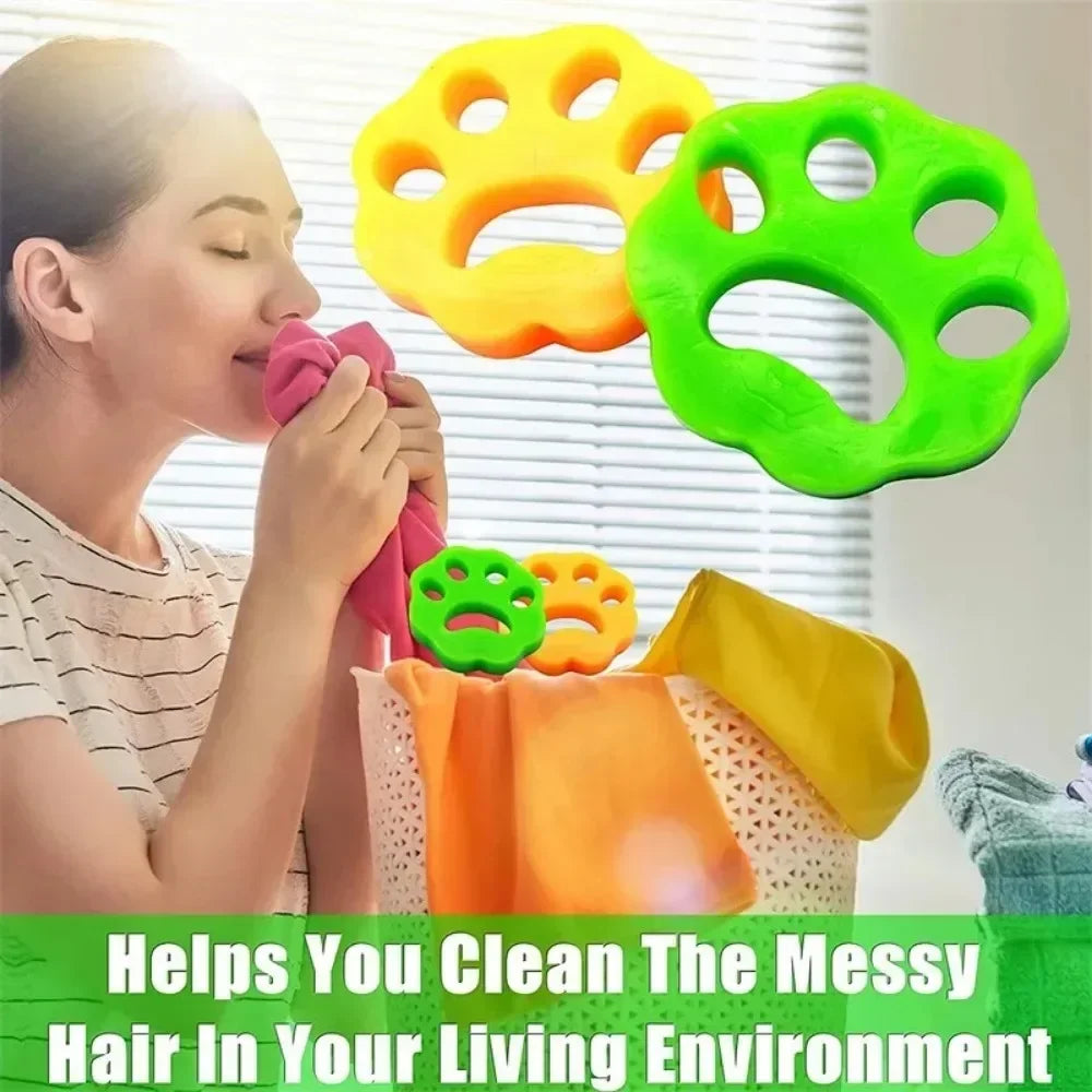 Soft Silicone Pet Hair Remover Claw Type Reusable Clothes Cleaning Lint Brush for Cat Dog Fur Collector Laundry Dryer Catcher