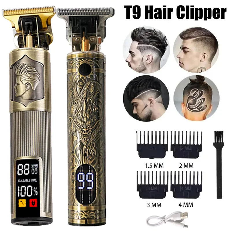 New！T9 Electric Hair Trimmer/Accessories | USB Professional Shaver | 0mm Bald Fade Cutting Machine Portable for Men Home Haircut Main image