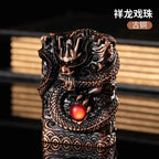 Dragon Lighter Grinding Wheel Flint Smoking Accessories Threedimensional Relief Retro Torch Men Gift Cigarette Lighters