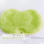 Scrubber Shower Massage Pad Silicone Shower Wall Mounted Back Massage Reusable Cleaning Brush Shower Feet Wash Mat Washer